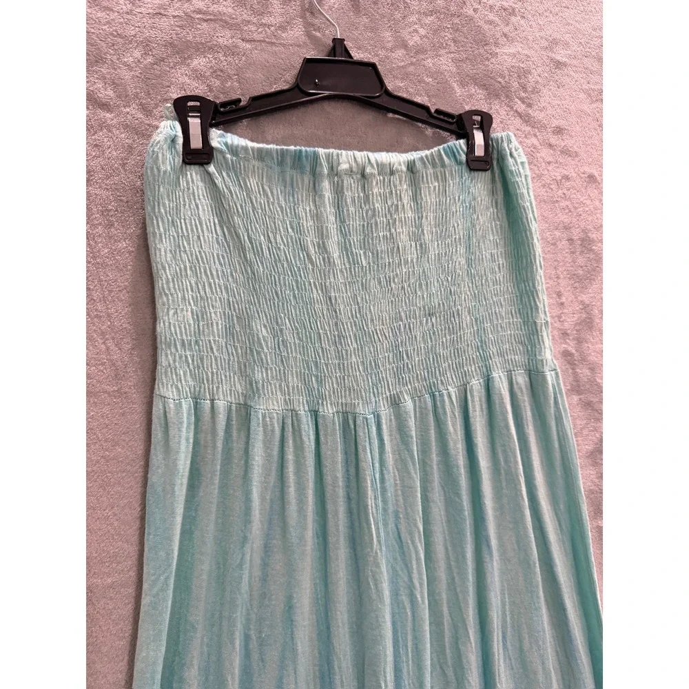 NWT Raviya Cover Up Skirt Womens Turquoise Tie Dye Smocked High Low Small $48